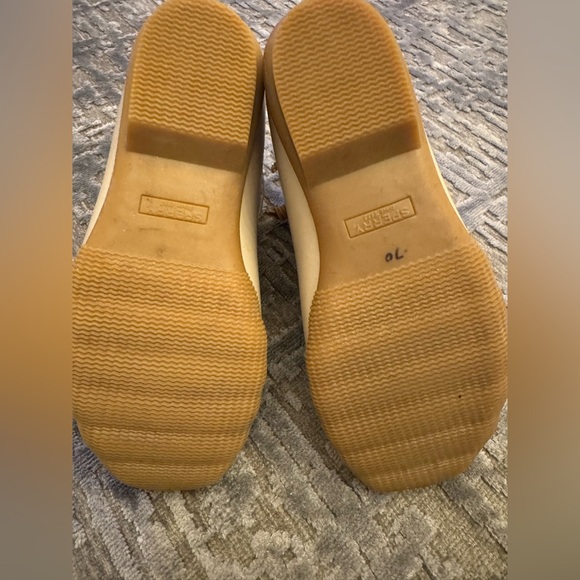 Sperry Top Sider Duck Rain Boots Chevron Quilted Shaft Nylon Ivory 7.5 EUC - Picture 13 of 14